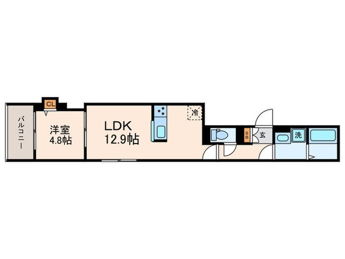 ＧＲＡＭＭ丹波口の物件間取画像