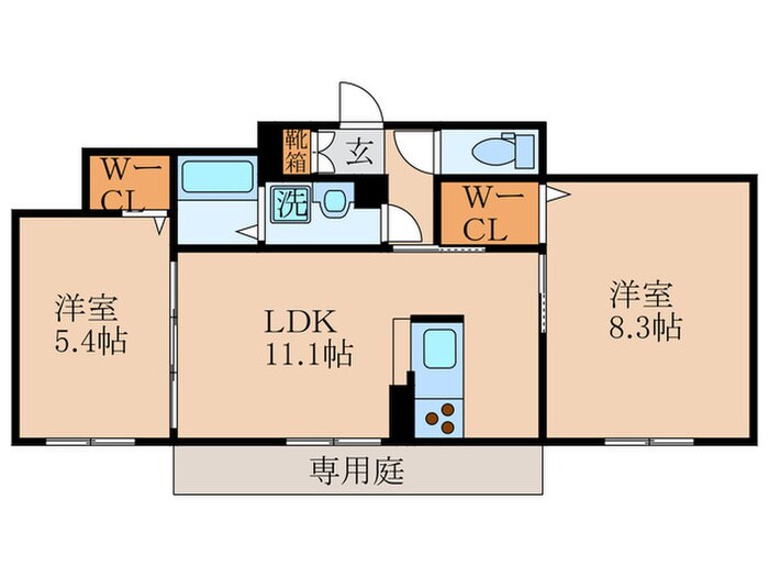 メゾン・ファミールの物件間取画像