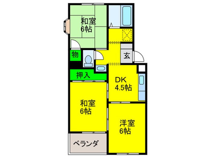 トリヴァンベール鳳の物件間取画像