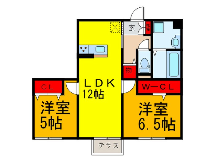 ヴェルデュールの物件間取画像