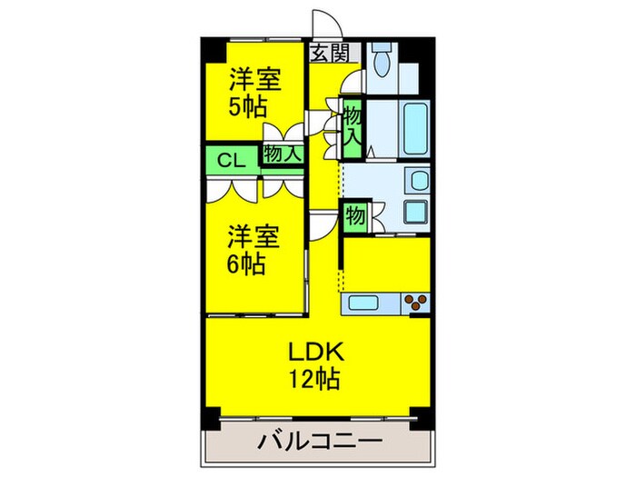 サザンコ－ト石津の物件間取画像