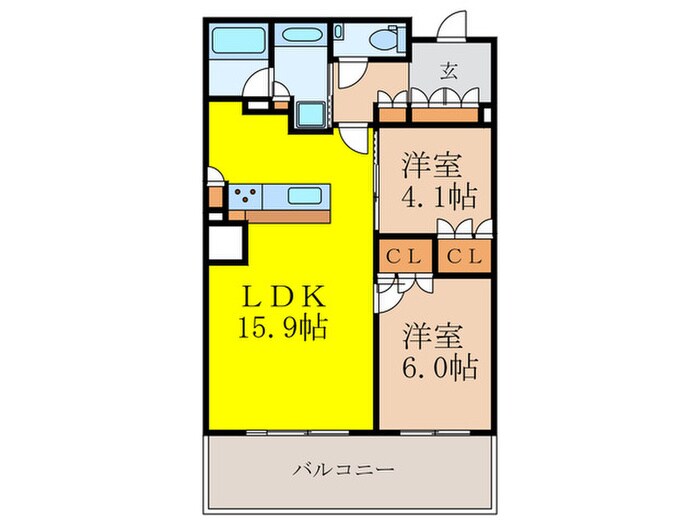 ザ・千里タワー（2302）の物件間取画像