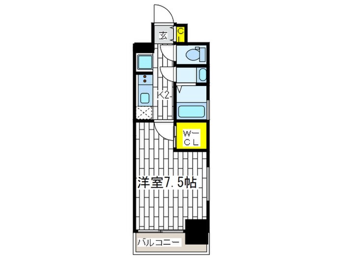 WING TERRACE MINAMIHORIEの物件間取画像