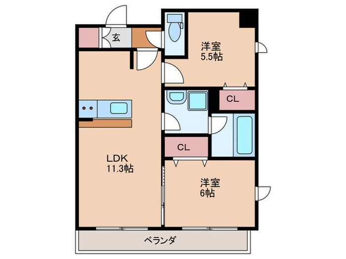 プレステージ９番館の物件間取画像