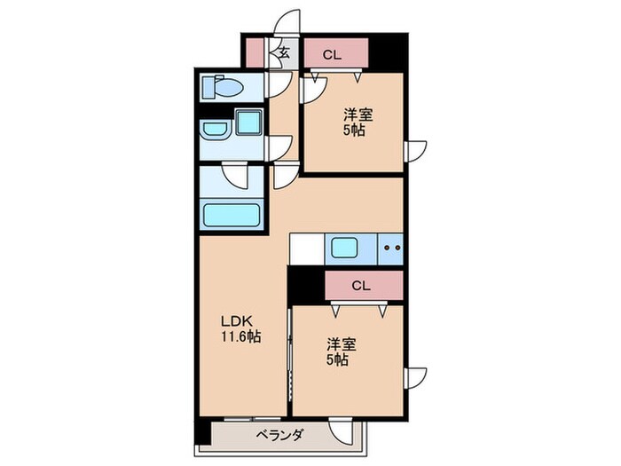 プレステージ９番館の物件間取画像