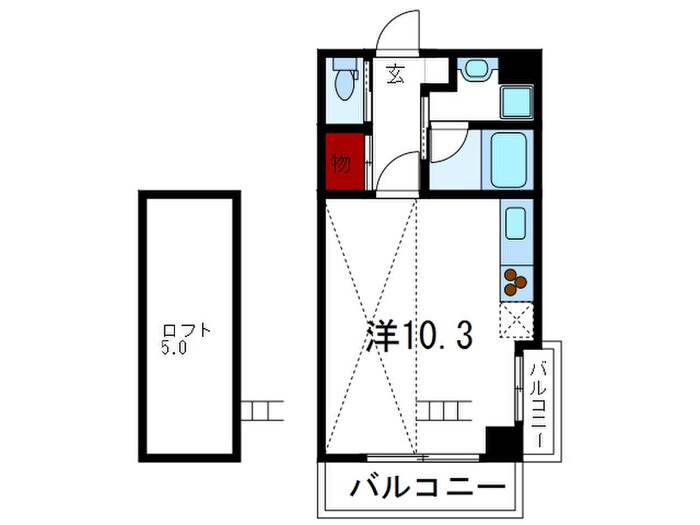 アネシスコ－ト門口の物件間取画像