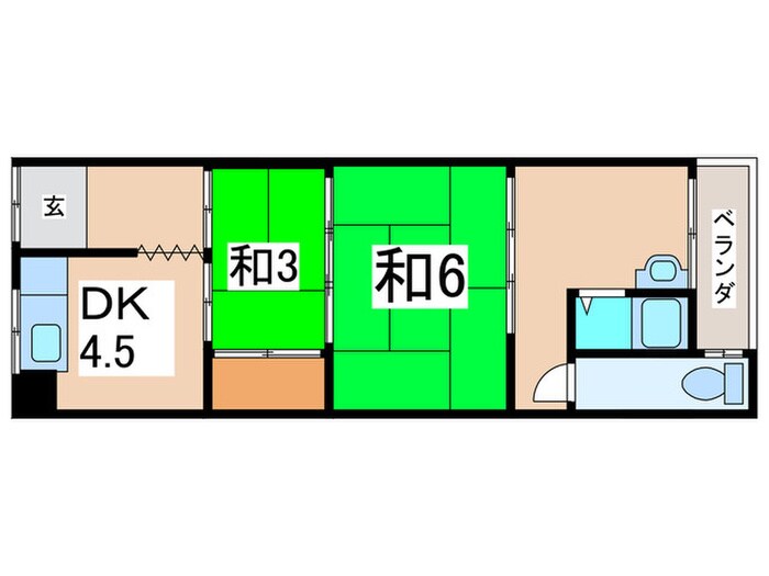 北井駅前住宅の物件間取画像