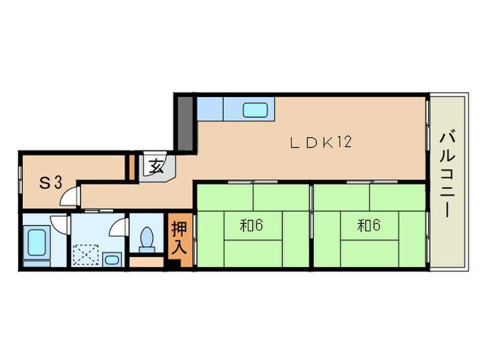 加島第1マンションの物件間取画像