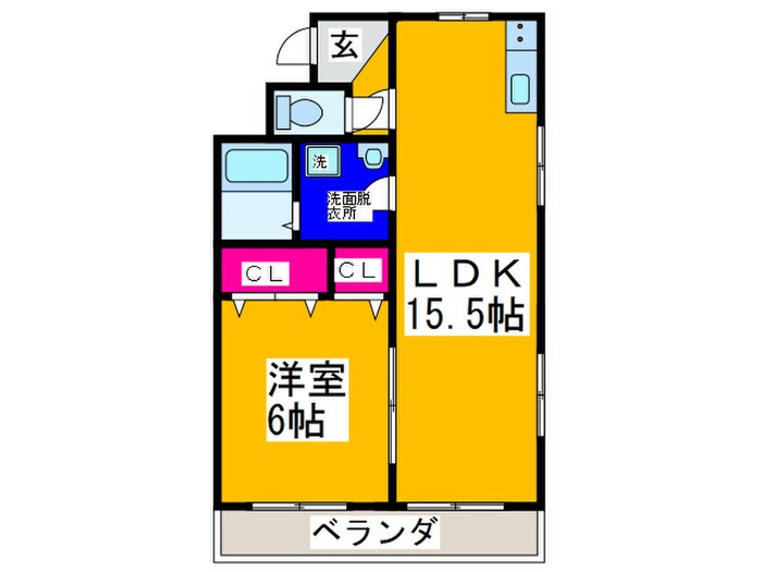 羽曳野ローズマンションの物件間取画像