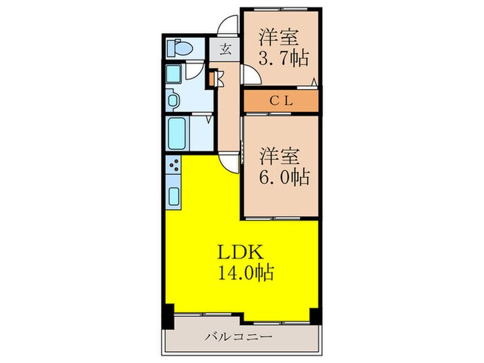 アローマグリーンヒルの物件間取画像