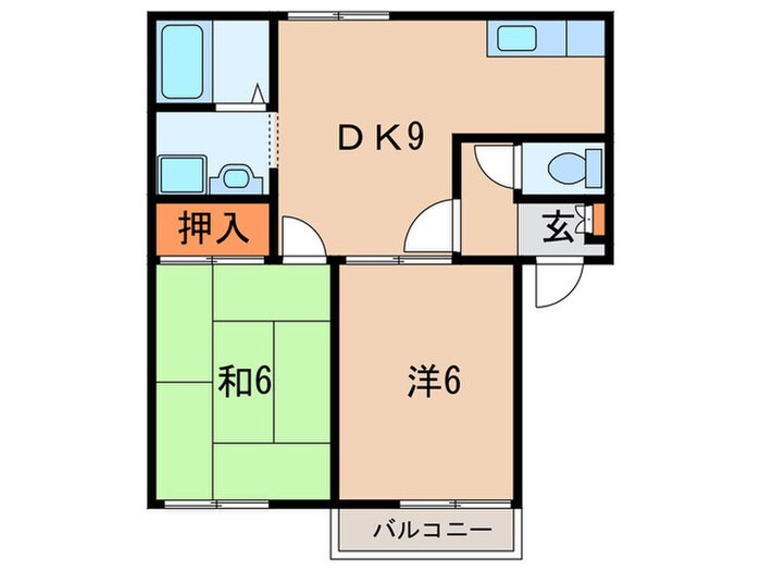 メゾンドール綾羽　Ｂ棟の物件間取画像