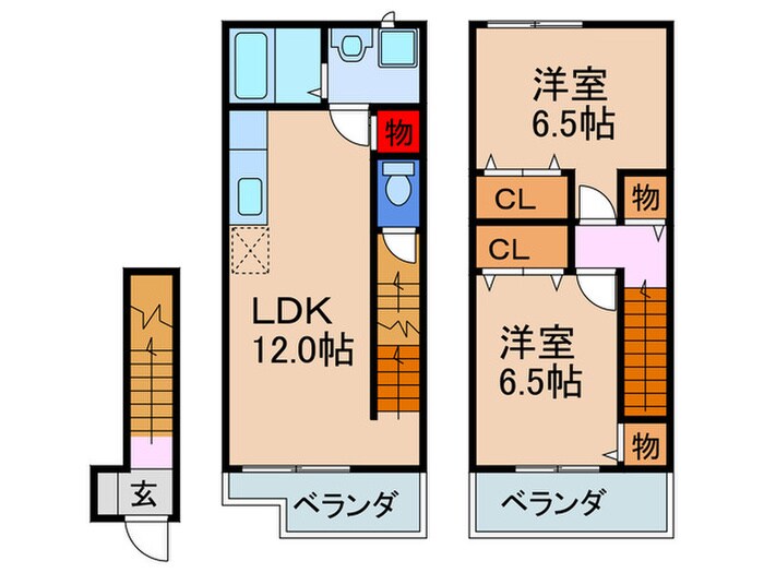 アルカザ－レＦＵＪＩの物件間取画像