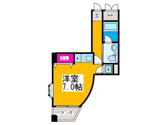 フロ－ライト長堀橋の物件間取画像