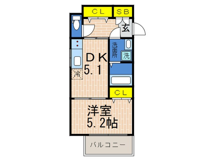 プリオーレ新開地の物件間取画像