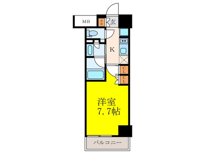 ザ・パークハビオ江坂公園の物件間取画像