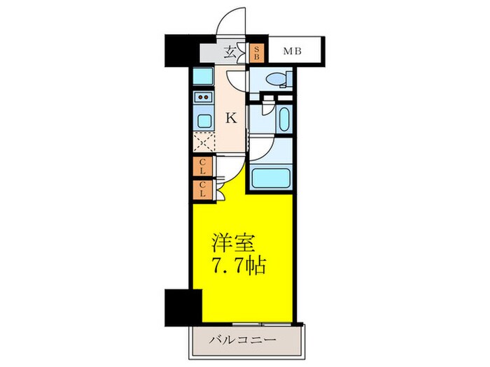 ザ・パークハビオ江坂公園の物件間取画像