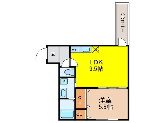 フジパレス帝塚山Ⅱ番館の物件間取画像