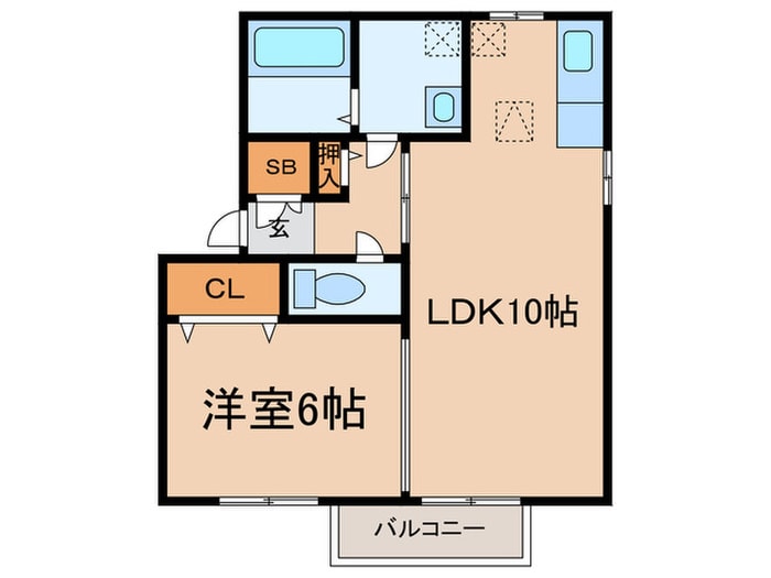 プランドール中道A棟の物件間取画像