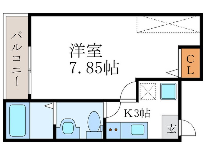 サントス堀川紫明の物件間取画像