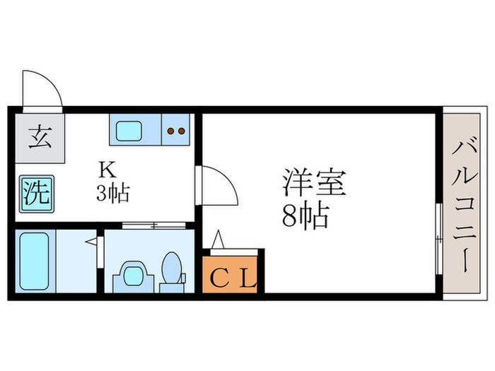サントス堀川紫明の物件間取画像