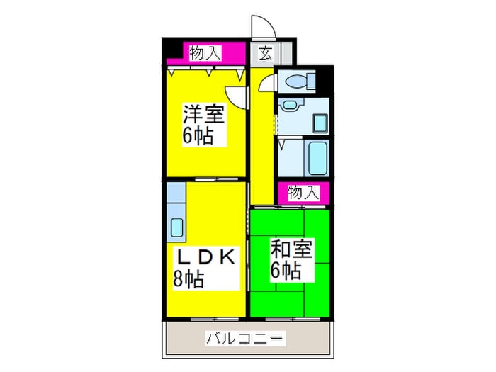 シャルム香ヶ丘の物件間取画像