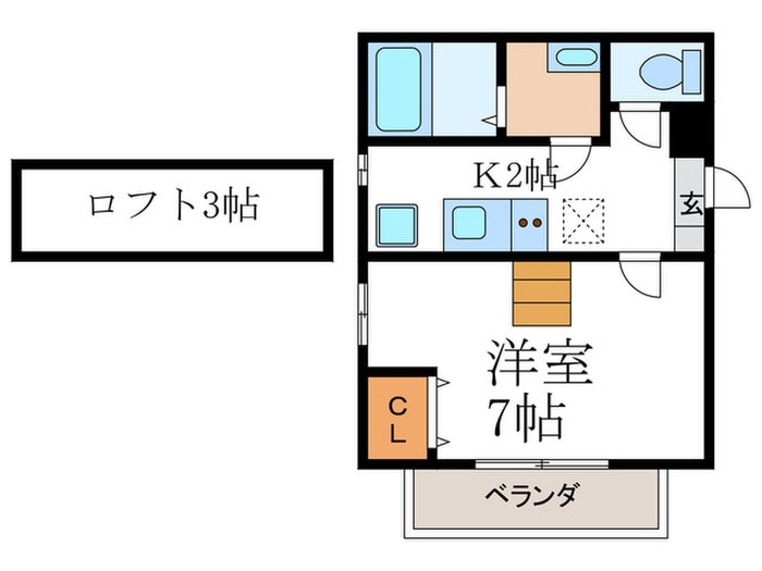 ハイム中大路Ⅱの物件間取画像