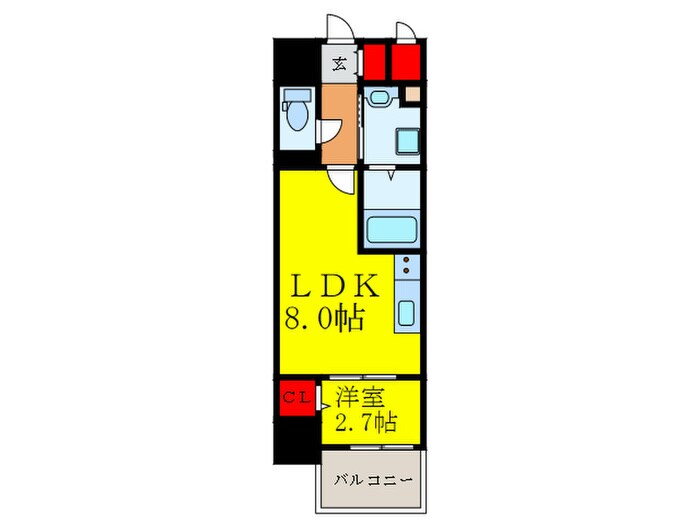 Fortuney江坂Ⅰの物件間取画像