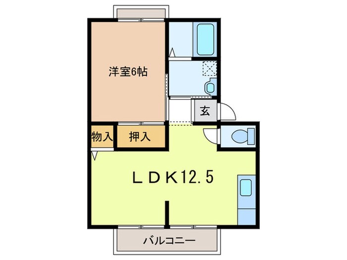 グリ－ンベルⅡＥ棟の物件間取画像