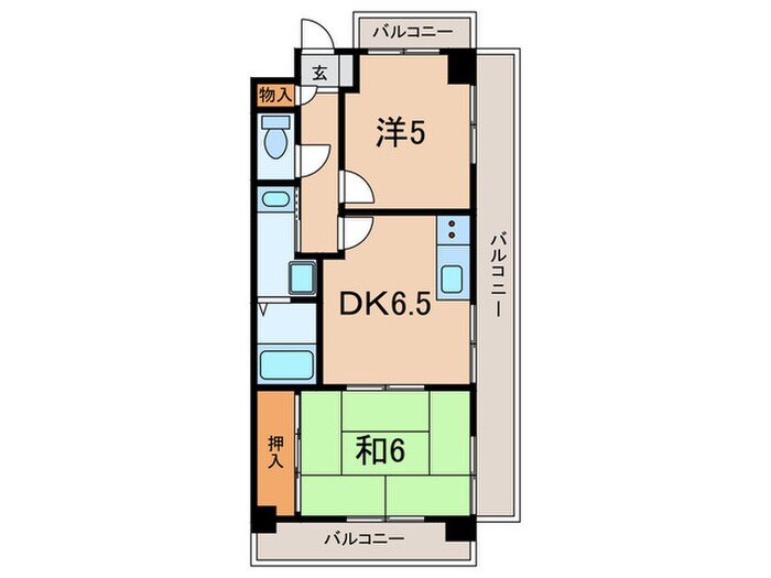 ﾛｲﾔﾙｺｰﾎﾟ野添の物件間取画像