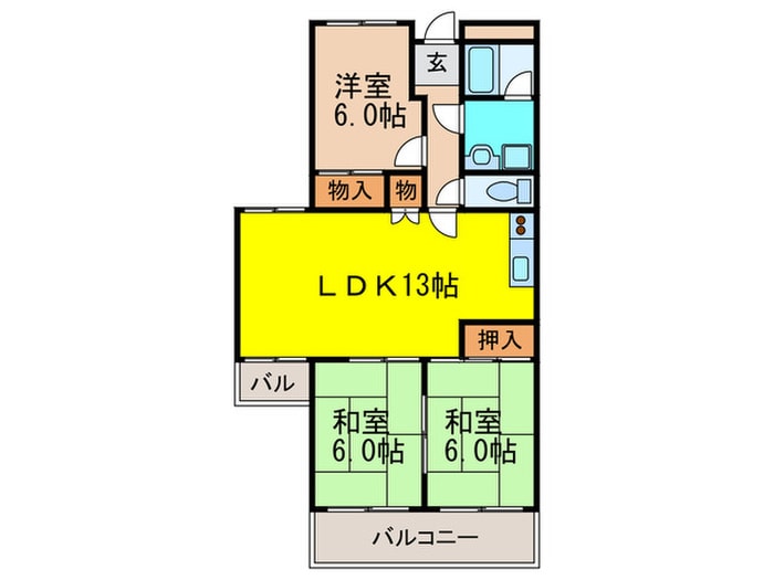 ロイヤルツカワキの物件間取画像