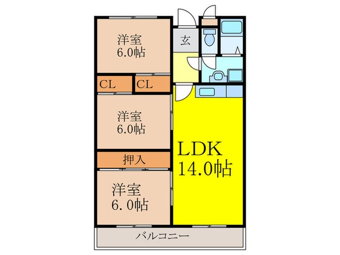 ﾌﾛｰﾗ穂積台の物件間取画像