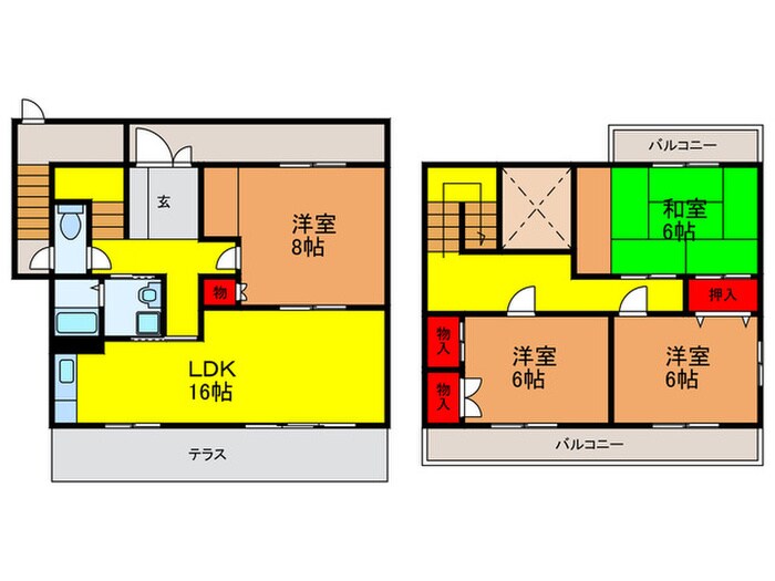 寺川5丁目戸建の物件間取画像