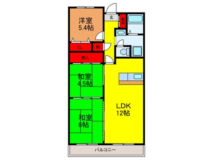 藤和守口ハイタウン(803)の物件間取画像