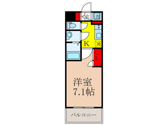 ﾌｧｰｽﾄﾌｨｵｰﾚ吹田ﾊﾟﾃｨｵ（217）の物件間取画像