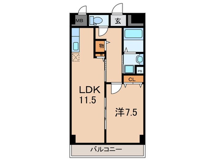 西舞子壱番館の物件間取画像