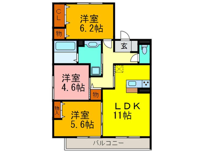 モンクレール青山の物件間取画像