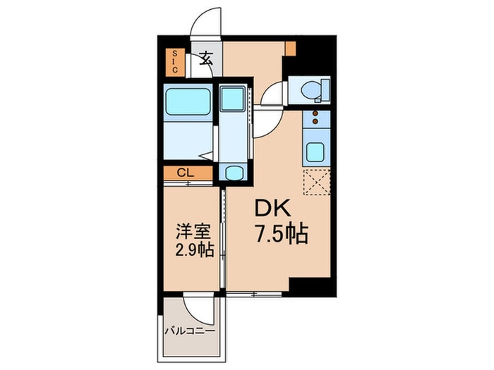 コンフォリア南森町Ⅱの物件間取画像