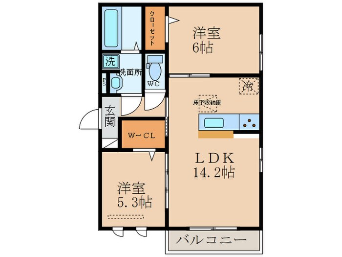 D‐room立花の物件間取画像