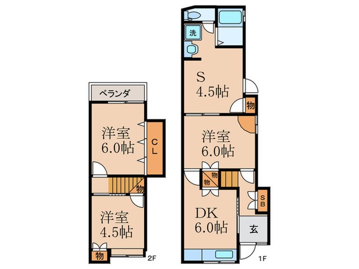 川田山田15-66貸家の物件間取画像
