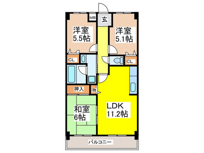 カーザｄｉポルタの物件間取画像