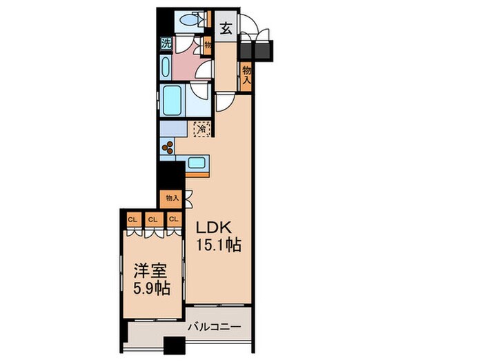 リ－ガル京都烏丸御池(804)の物件間取画像