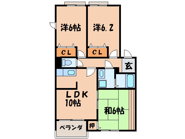 メゾン・ブ－ケド－ルの物件間取画像