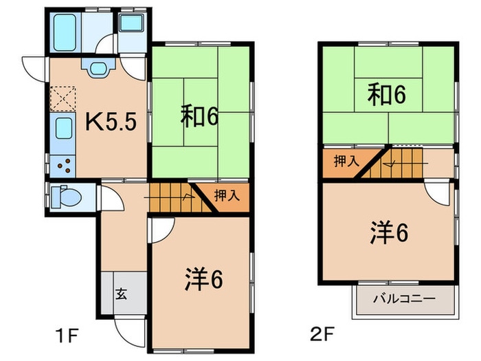 美乃利戸建の物件間取画像