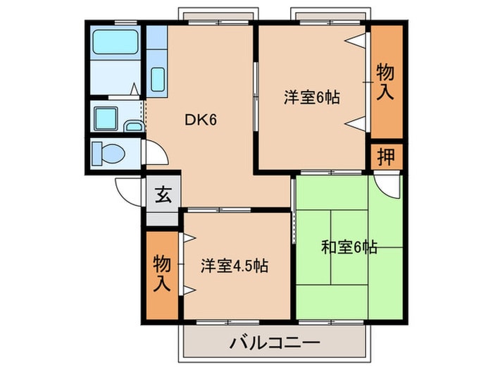 パティオＮ　Ｂ棟の物件間取画像