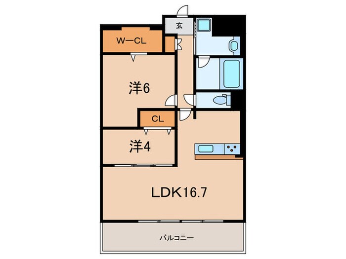 エクセルハイム東灘の物件間取画像