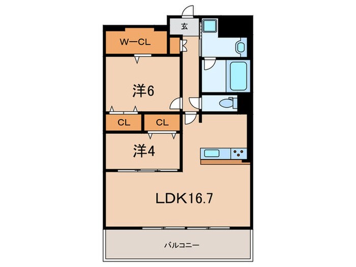 エクセルハイム東灘の物件間取画像