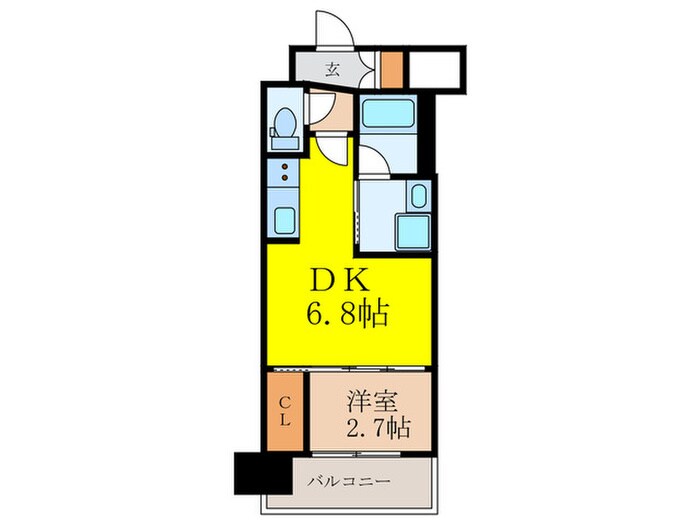 ｺﾝﾌｫﾘｱ･ﾘｳﾞ新大阪西宮原ｿﾙﾃﾗｽの物件間取画像