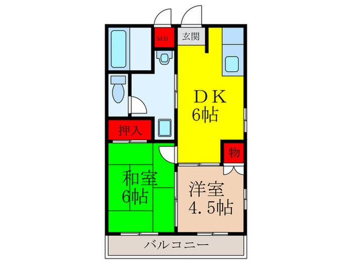 オンワ－ドハイツの物件間取画像