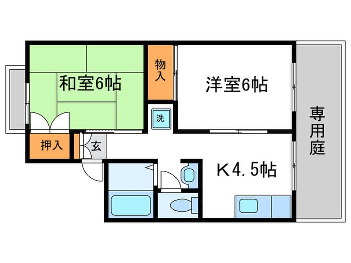 セジュール東代の物件間取画像