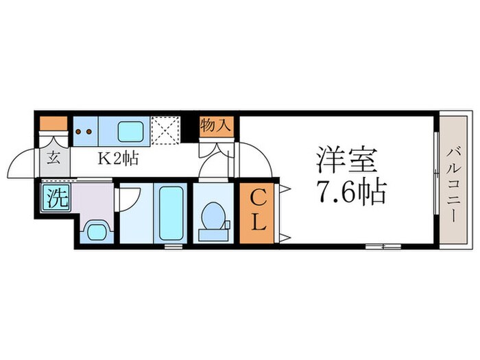 ﾍﾞﾗｼﾞｵ雅び北野白梅町駅前(305)の物件間取画像